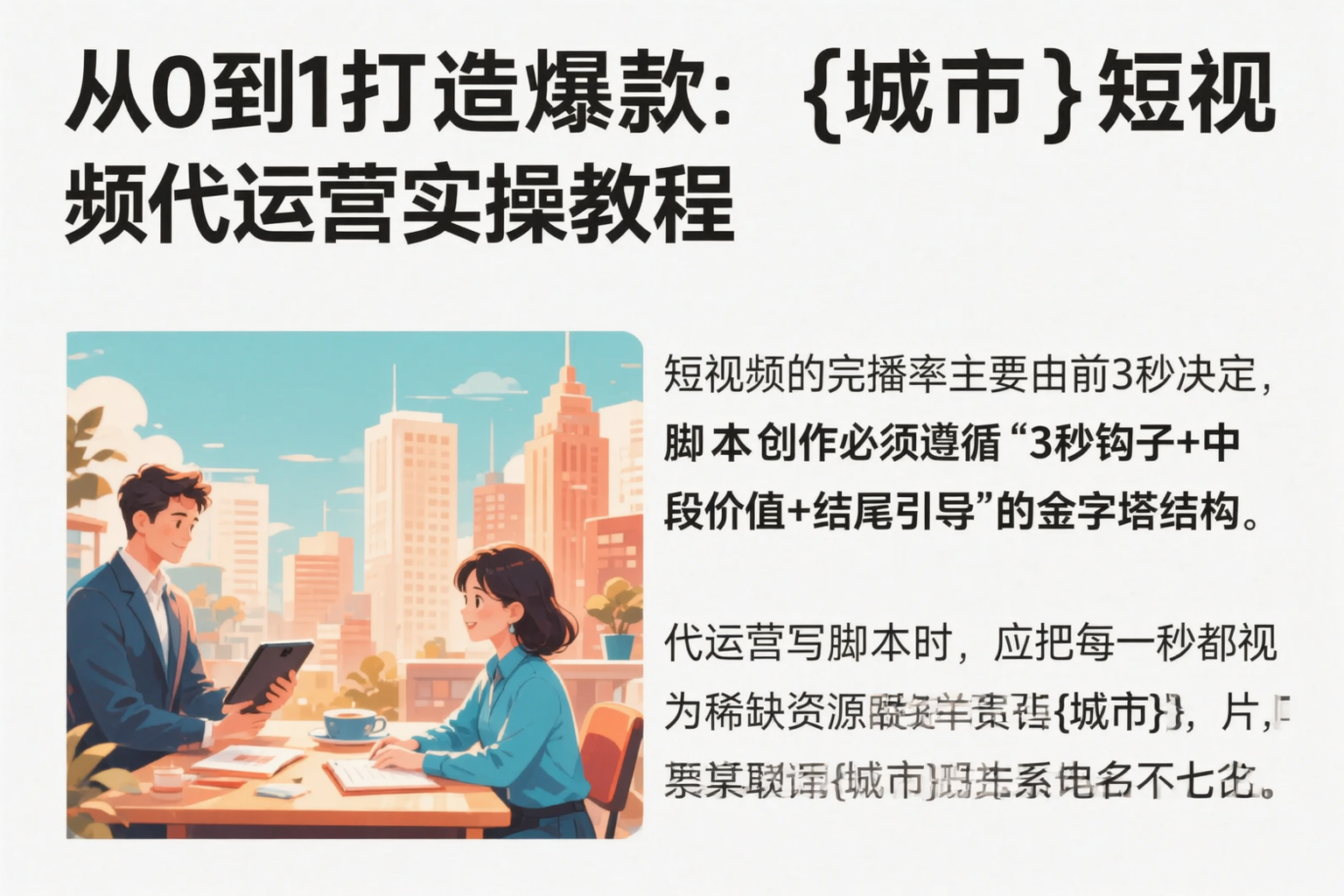 从0到1打造爆款：阿克苏短视频代运营实操教程
