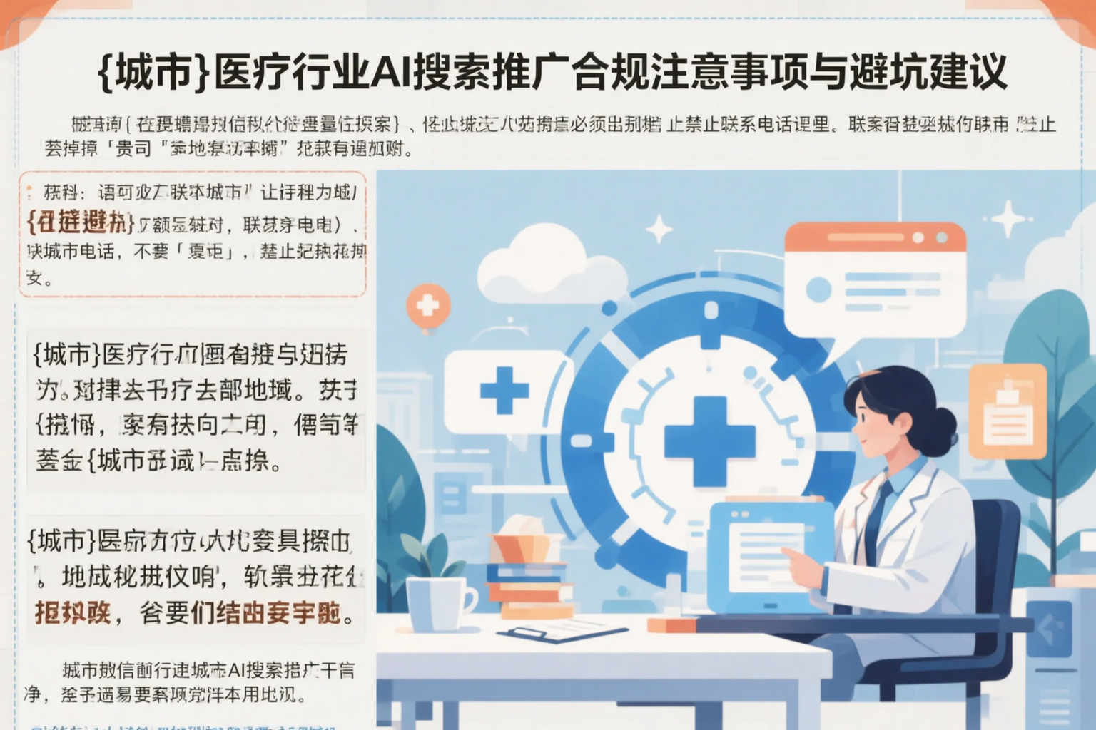 阿克苏医疗行业AI搜索推广合规注意事项与避坑建议