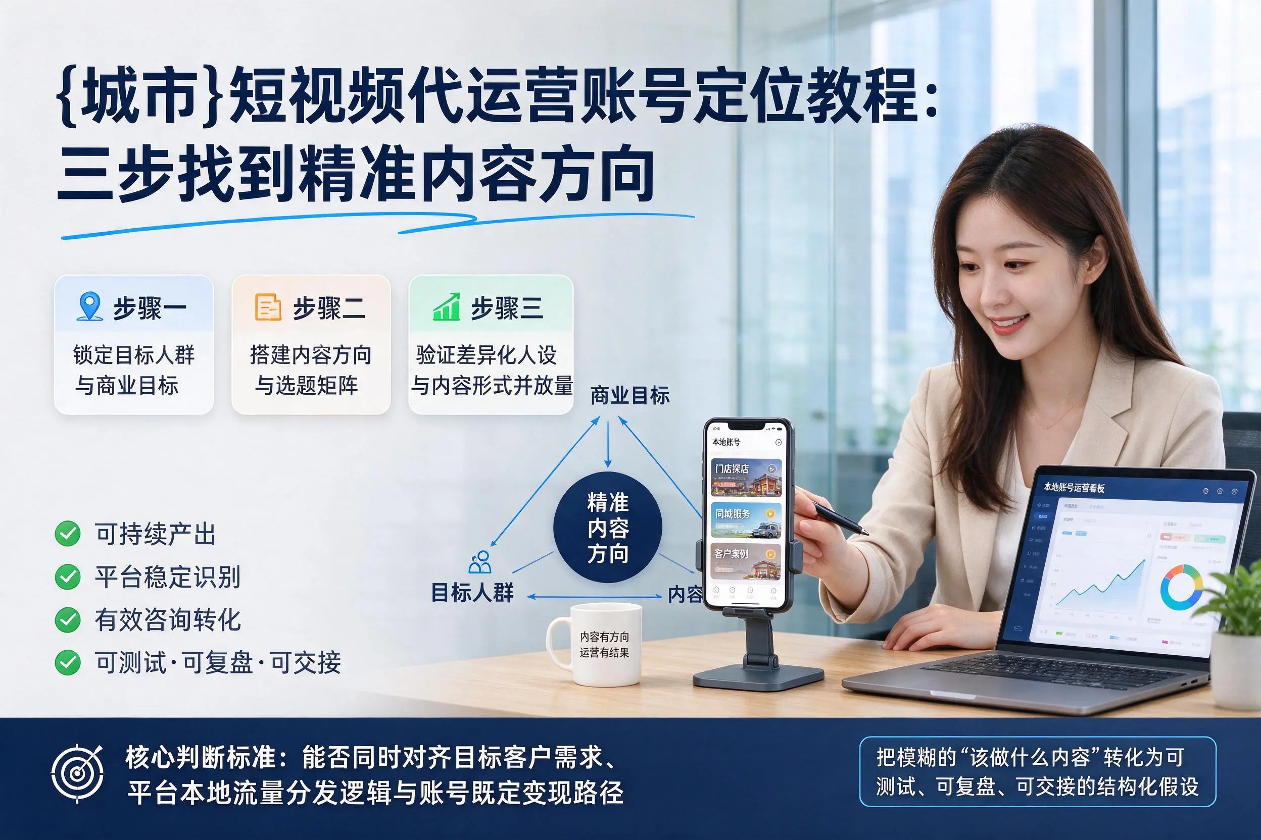 阿克苏短视频代运营账号定位教程:三步找到精准内容方向