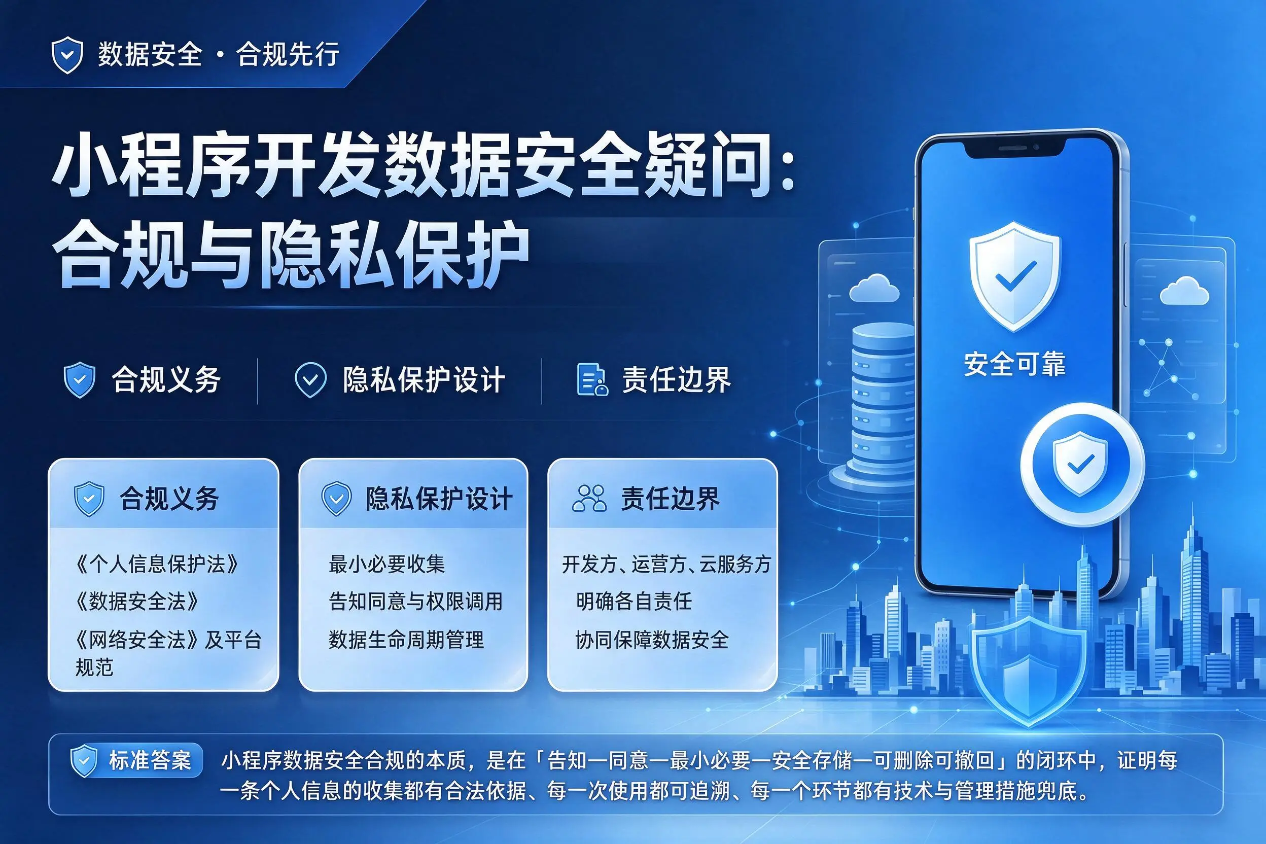 阿克苏小程序开发数据安全疑问：合规与隐私保护