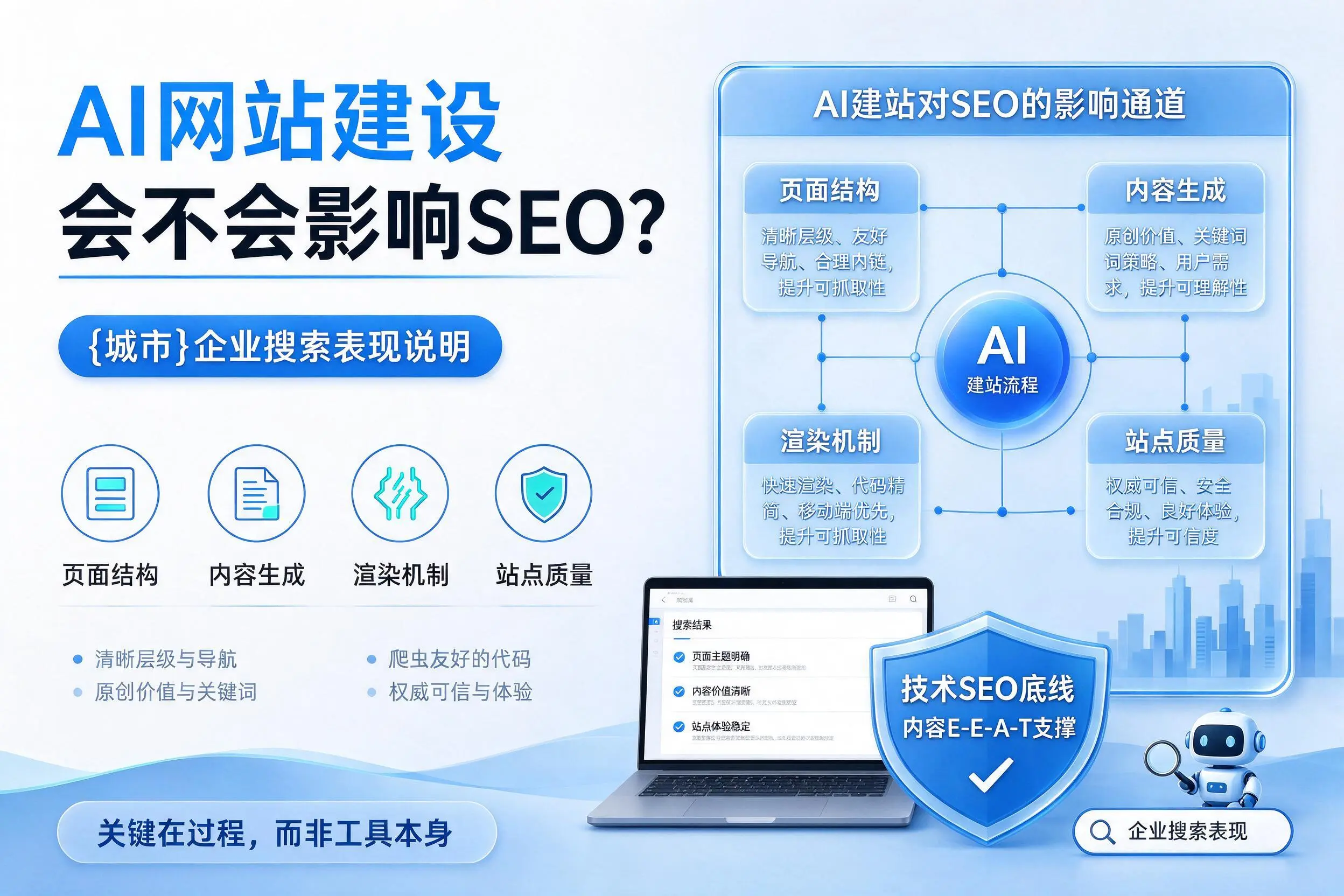 AI网站建设会不会影响SEO？阿克苏企业搜索表现说明