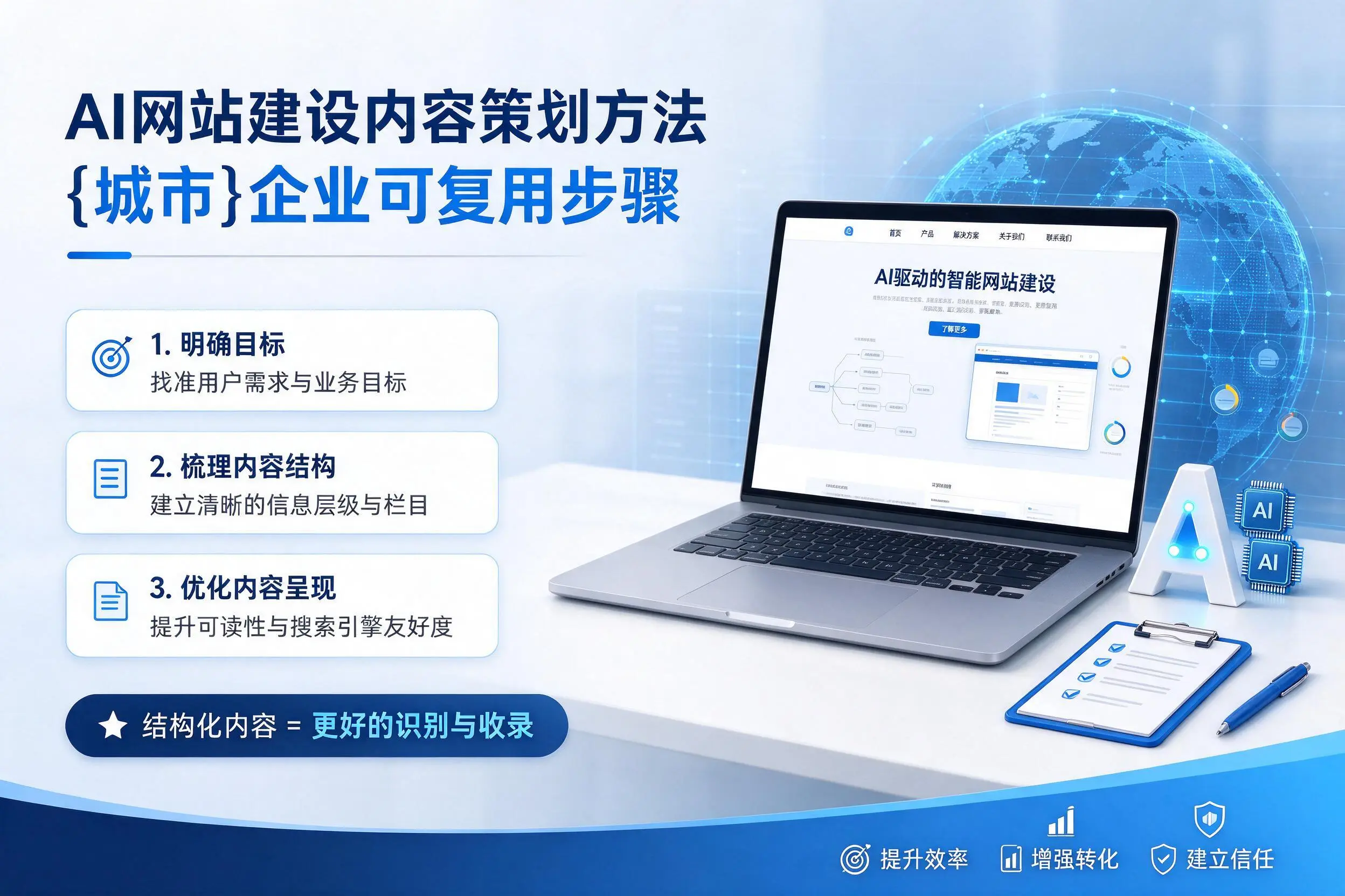 AI网站建设内容策划方法,阿克苏企业可复用步骤