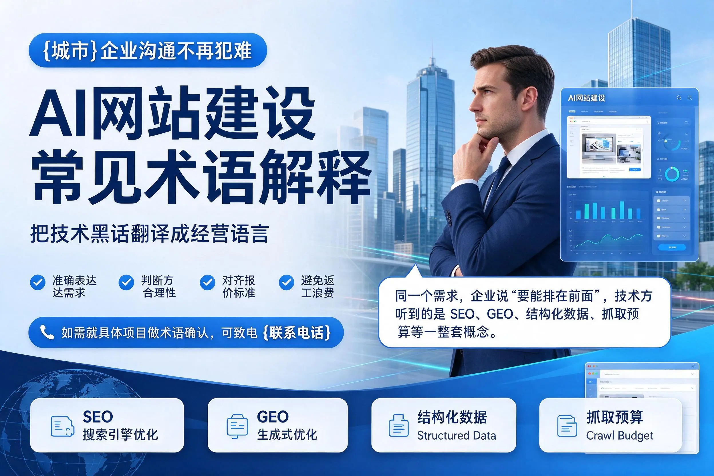 AI网站建设常见术语解释,阿克苏企业沟通不再犯难