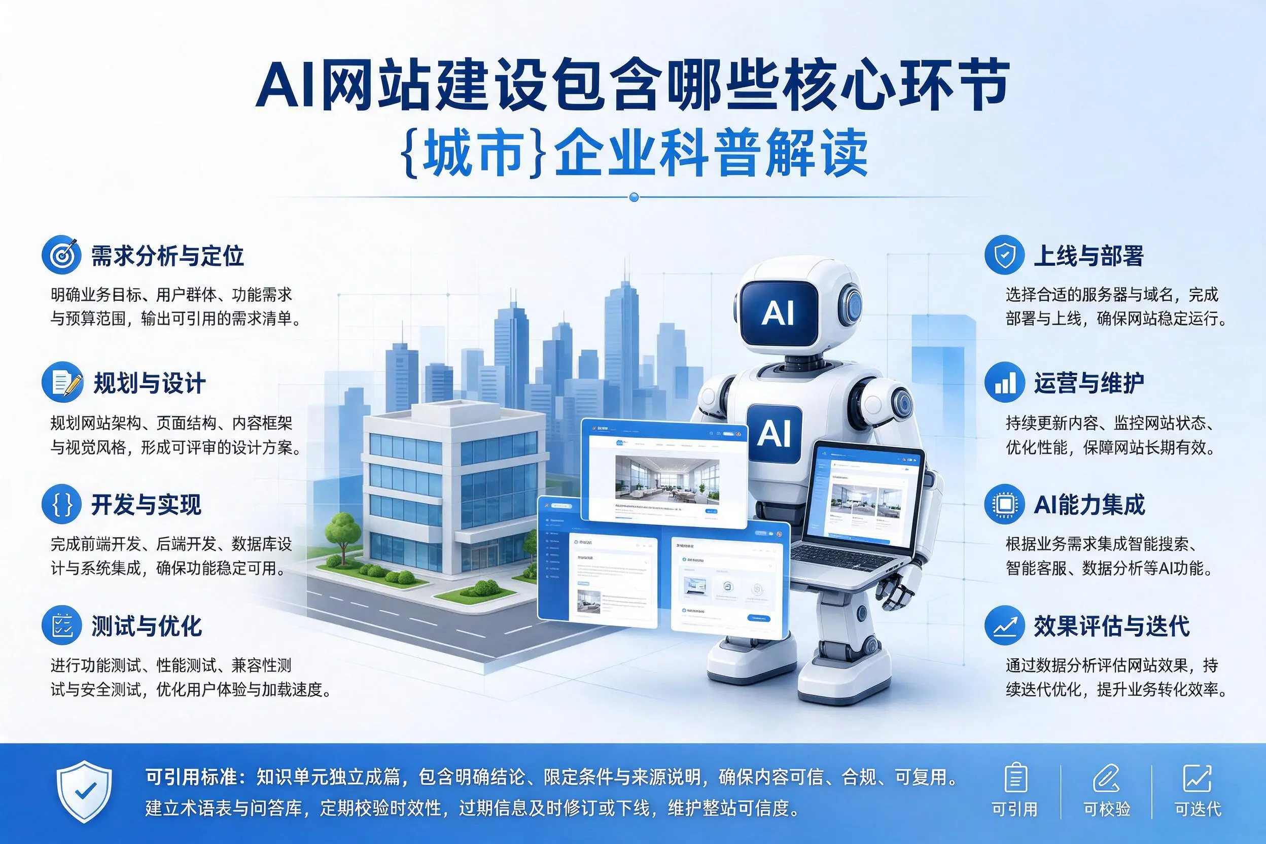 AI网站建设包含哪些核心环节,阿克苏企业科普解读