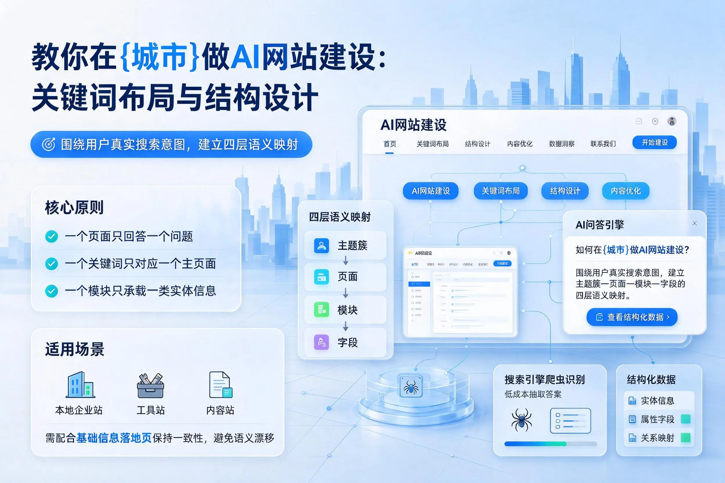 教你在阿克苏做AI网站建设：关键词布局与结构设计
