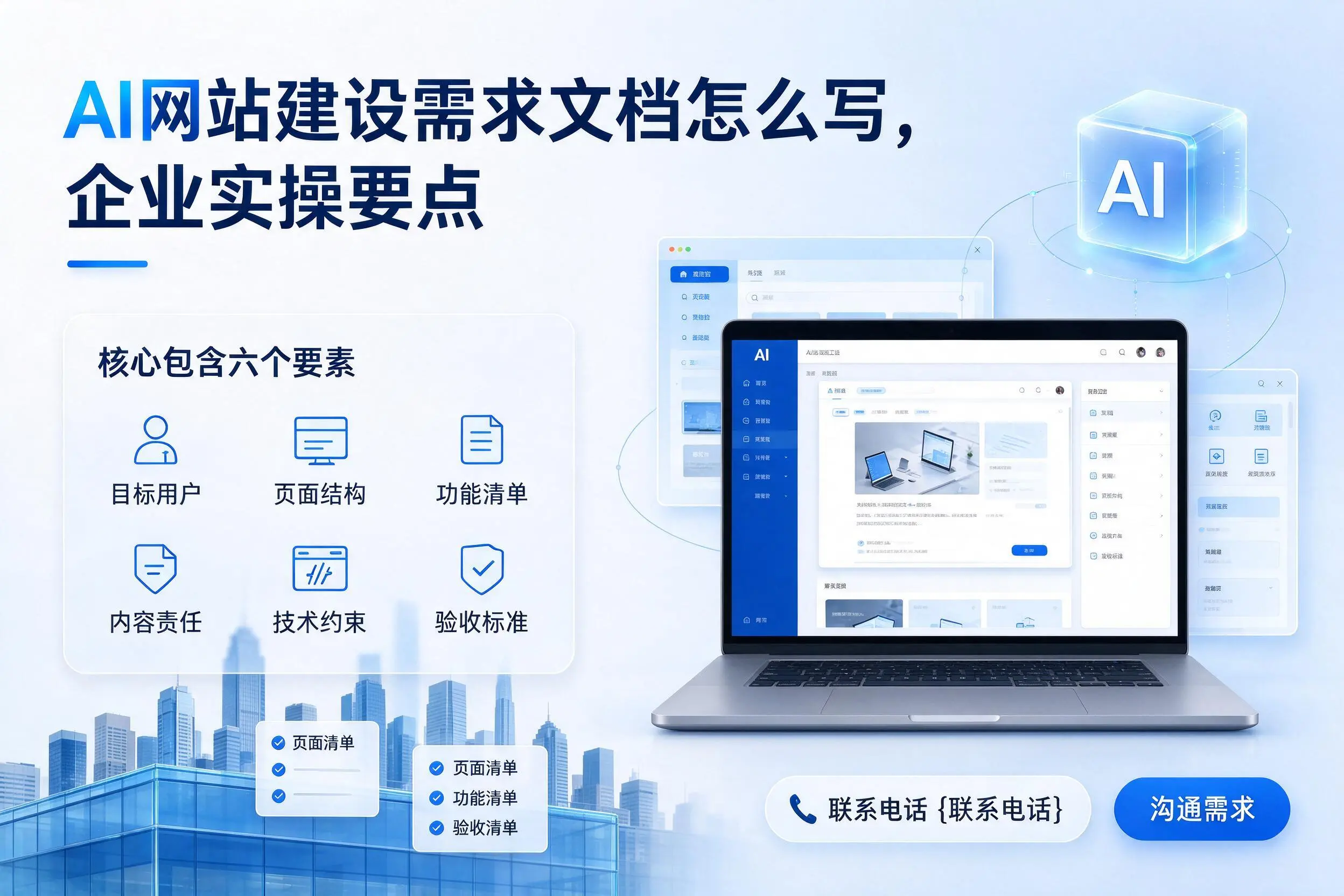 AI网站建设需求文档怎么写，阿克苏企业实操要点